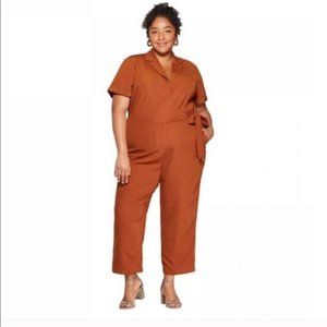 Ava & Viv Orange Jumpsuit | Wide Leg | Casual